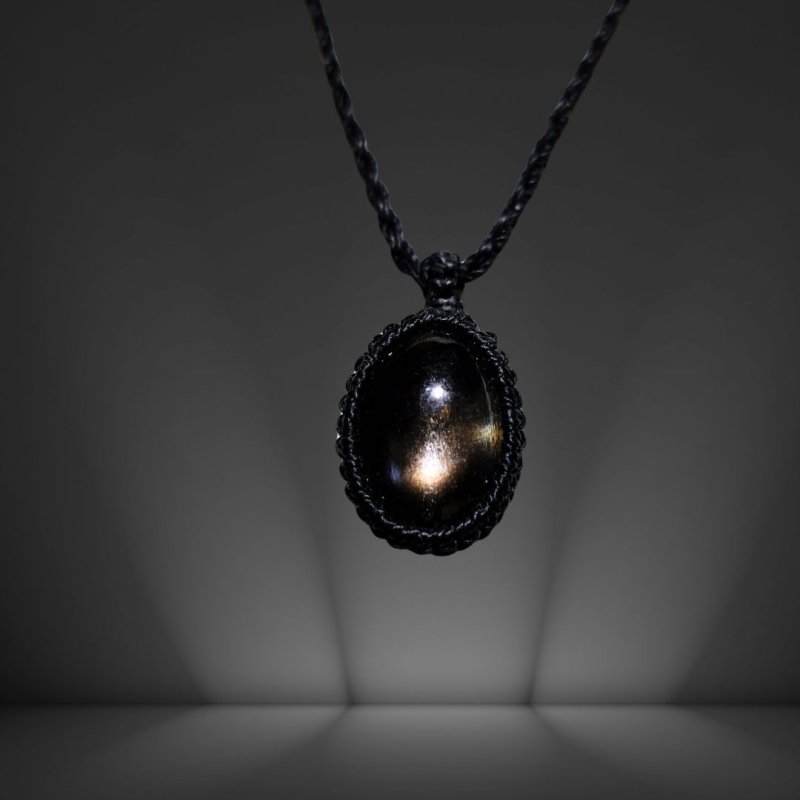 画像1: ☆04/06UP☆ブラックサンストーン：タンザニア産：ここまでギラギラ：ハイクオリティ：太陽の輝きサンストーン：星紡ぎの夢 (1)