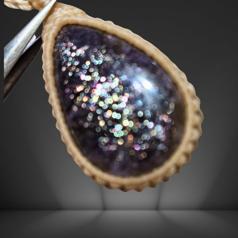 画像3: ☆04/06UP☆アイオライトサンストーン:コーディアライト:虹のキラキラが表面に:最高ピースコレクション:星詠みの瞳 (3)