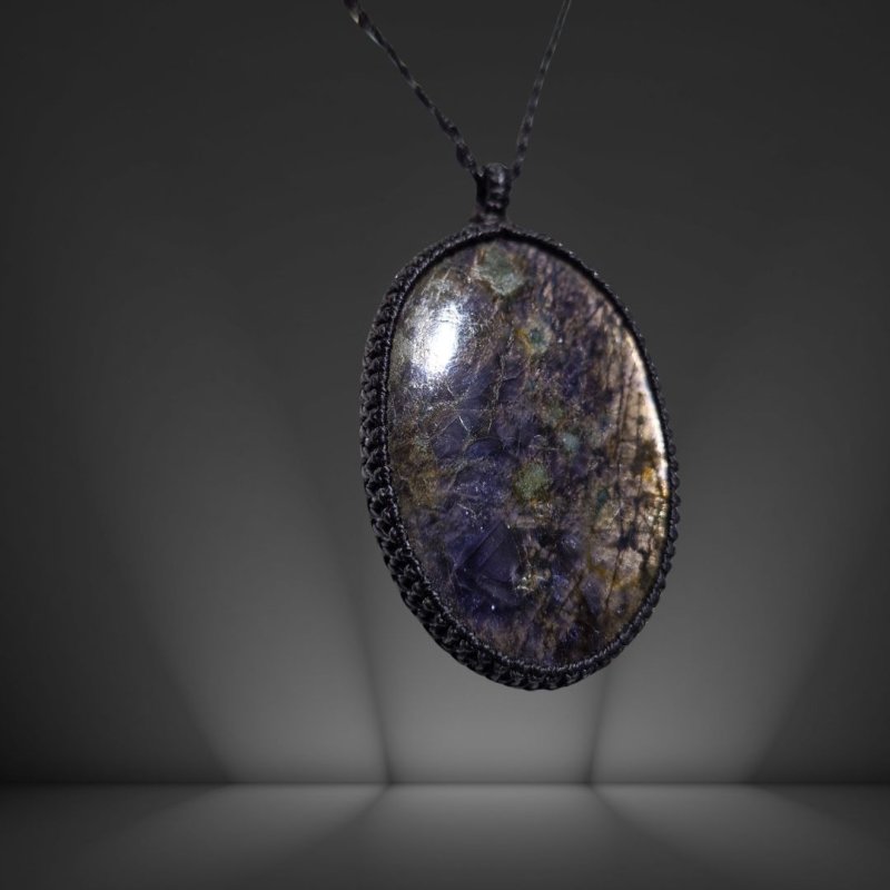 画像4: ☆04/06UP☆【50000→30000】アイオライトサンストーン:コーディアライト:虹のキラキラが表面に:最高ピースコレクション:蒼の祓(あおのはらい) (4)