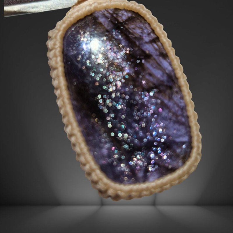 画像5: ☆04/06UP☆アイオライトサンストーン:コーディアライト:虹のキラキラが表面に:最高ピースコレクション:Inner Compass(内なる羅針盤) (5)