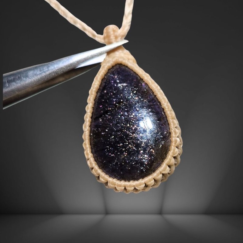 画像2: ☆04/06UP☆アイオライトサンストーン:コーディアライト:虹のキラキラが表面に:最高ピースコレクション:星詠みの瞳 (2)