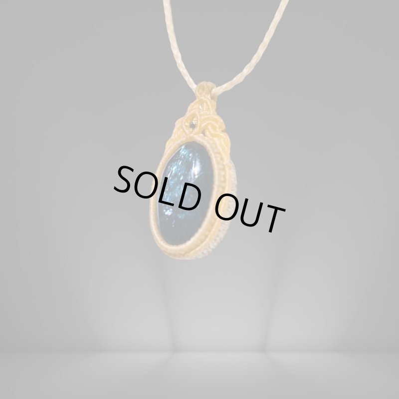 画像4: ☆01/29UP☆ブルーアパタイト：先生作品：銀色のシラー：マクラメジュエリー：小粒デザイン：Lagoon Drop（ラグーンの雫） (4)