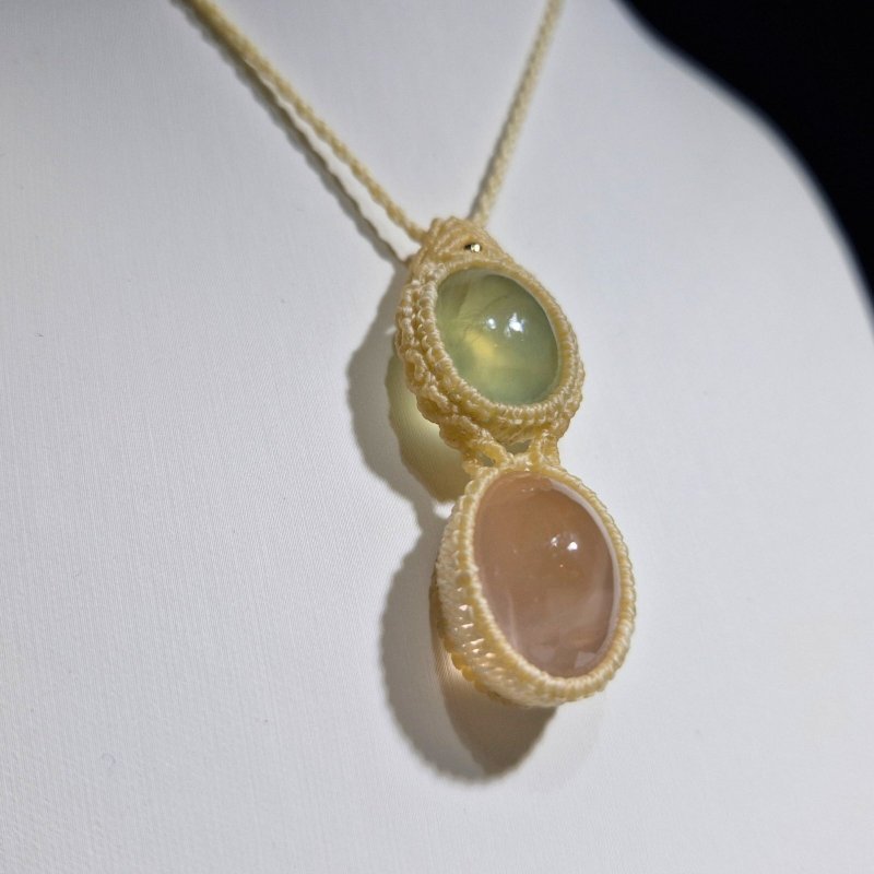 画像3: ☆05/08UP☆プレナイト×スターローズクォーツ：パステルな素敵な組み合わせ：とてもかわいい二つの石：愛の結晶星（ジュエル・スター・オブラブ） (3)