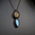 画像6: ☆05/08UP☆ロイヤルムーンストーン×ゴールドルチルクォーツ：素敵な組み合わせ：最高品質のムーンストーン：天界のしずく (6)