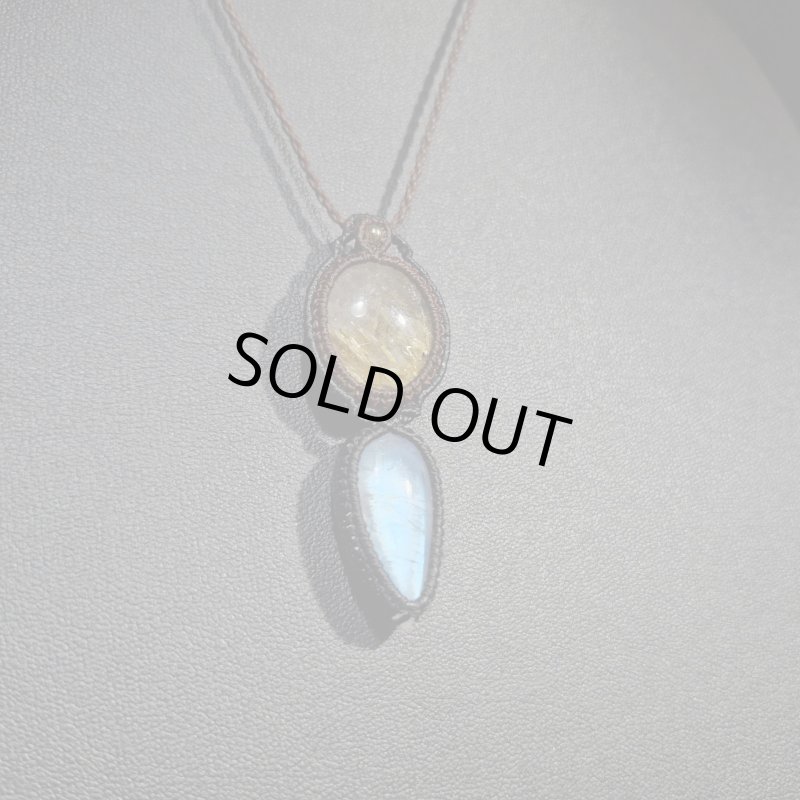 画像6: ☆05/08UP☆ロイヤルムーンストーン×ゴールドルチルクォーツ：素敵な組み合わせ：最高品質のムーンストーン：天界のしずく (6)