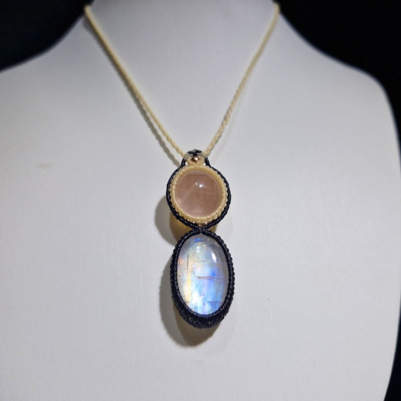 画像3: ☆05/08UP☆ロイヤルムーンストーン×スターローズクォーツ：素敵な組み合わせ：最高品質のムーンストーン：ローズ・ライト・オラクル (3)