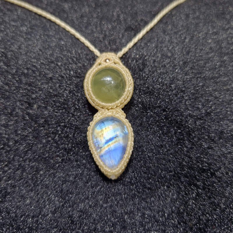 画像9: ☆05/08UP☆ロイヤルムーンストーン×プレナイト：素敵な組み合わせ：最高品質のムーンストーン：セレスティアル・ハート（Celestial Heart） (9)