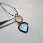 画像4: ☆05/08UP☆ロイヤルムーンストーン×スターローズクォーツ：素敵な組み合わせ：最高品質のムーンストーン：星降る宵の約束 (4)