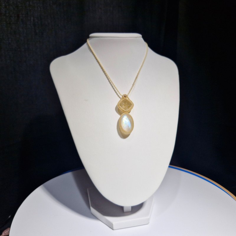 画像7: ☆05/08UP☆ロイヤルムーンストーン×ゴールドルチルクォーツ：素敵な組み合わせ：最高品質のムーンストーン：光響（こうきょう） (7)