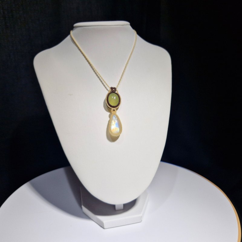 画像3: ☆05/08UP☆ロイヤルムーンストーン×プレナイト：素敵な組み合わせ：最高品質のムーンストーン：オーロラ・ネクサス（Aurora Nexus） (3)