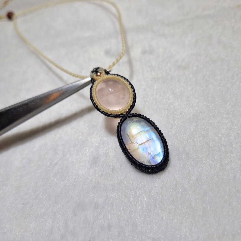 画像2: ☆05/08UP☆ロイヤルムーンストーン×スターローズクォーツ：素敵な組み合わせ：最高品質のムーンストーン：ローズ・ライト・オラクル (2)