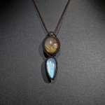 画像5: ☆05/08UP☆ロイヤルムーンストーン×ゴールドルチルクォーツ：素敵な組み合わせ：最高品質のムーンストーン：天界のしずく (5)