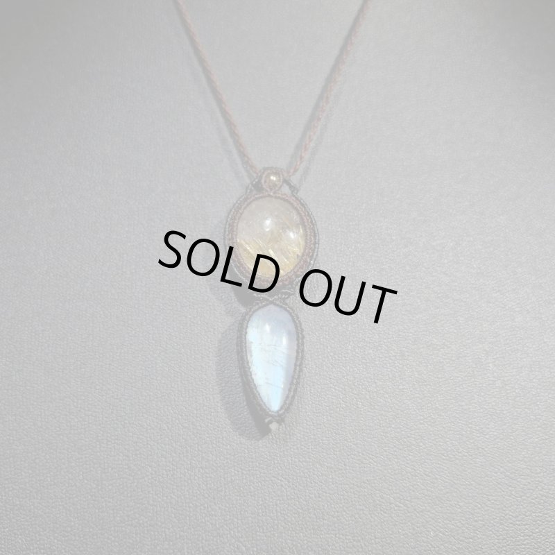 画像5: ☆05/08UP☆ロイヤルムーンストーン×ゴールドルチルクォーツ：素敵な組み合わせ：最高品質のムーンストーン：天界のしずく (5)