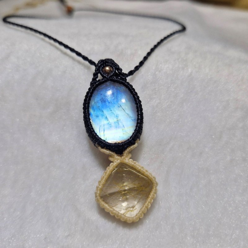 画像4: ☆05/08UP☆ロイヤルムーンストーン×ゴールドルチルクォーツ：素敵な組み合わせ：最高品質のムーンストーン：ルナソルの秘宝 (4)