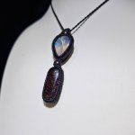 画像4: ☆05/08UP☆ロイヤルムーンストーン×レッドルチルクォーツ：素敵な組み合わせ：最高品質のムーンストーン：虹の谷2 (4)