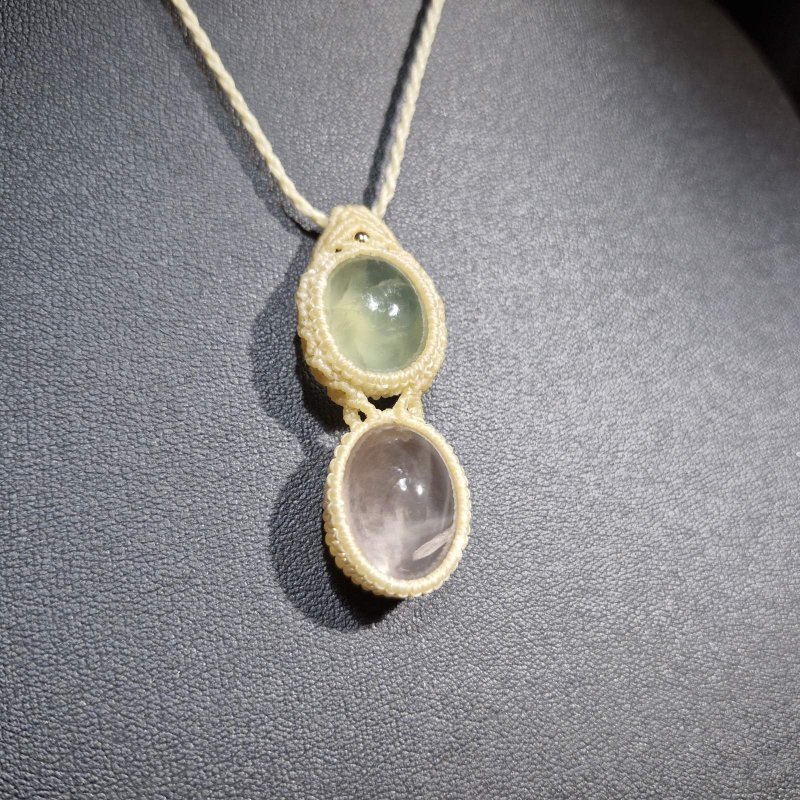 画像6: ☆05/08UP☆プレナイト×スターローズクォーツ：パステルな素敵な組み合わせ：とてもかわいい二つの石：愛の結晶星（ジュエル・スター・オブラブ） (6)