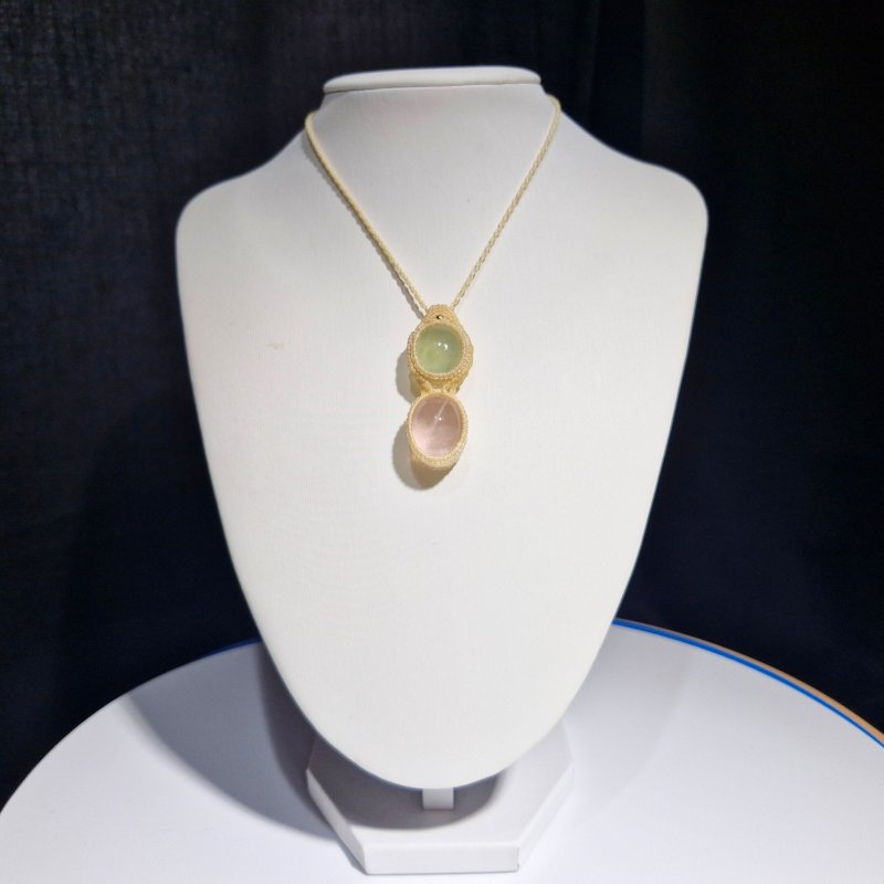 画像4: ☆05/08UP☆プレナイト×スターローズクォーツ：パステルな素敵な組み合わせ：とてもかわいい二つの石：愛の結晶星（ジュエル・スター・オブラブ） (4)