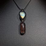 画像6: ☆05/08UP☆ロイヤルムーンストーン×レッドルチルクォーツ：素敵な組み合わせ：最高品質のムーンストーン：虹の谷2 (6)