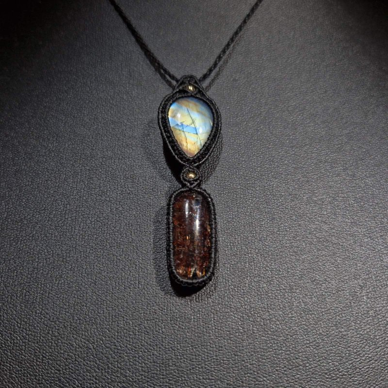 画像6: ☆05/08UP☆ロイヤルムーンストーン×レッドルチルクォーツ：素敵な組み合わせ：最高品質のムーンストーン：虹の谷2 (6)