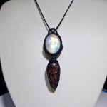 画像3: ☆05/08UP☆ロイヤルムーンストーン×レッドルチルクォーツ：素敵な組み合わせ：最高品質のムーンストーン：虹の谷 (3)