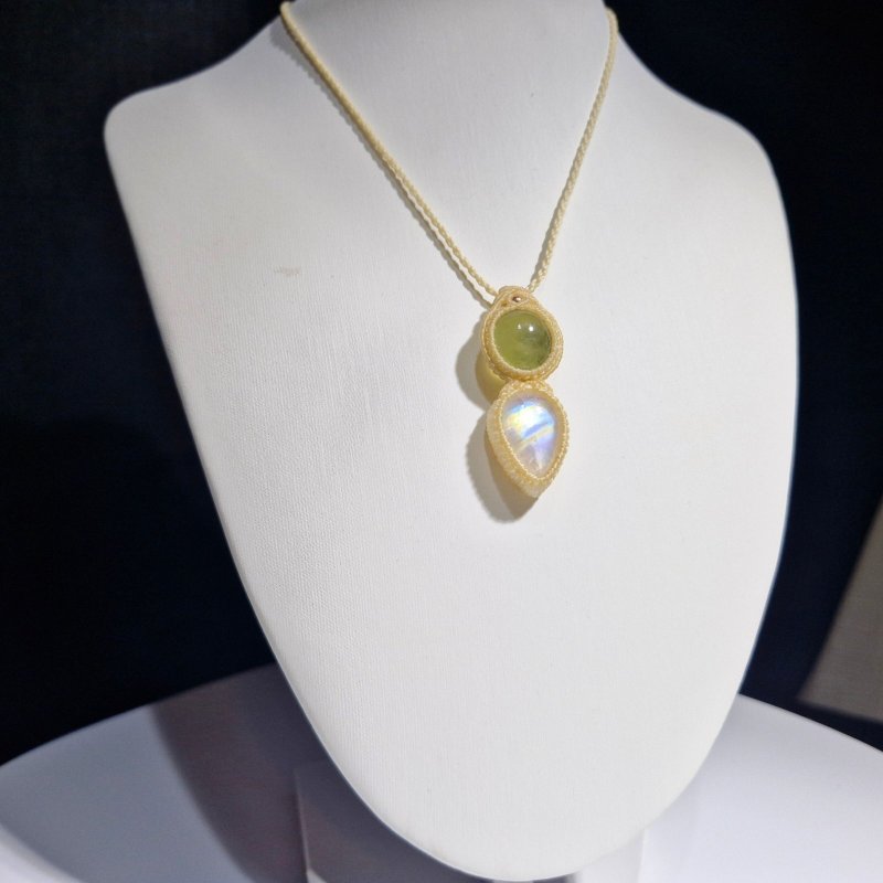 画像3: ☆05/08UP☆ロイヤルムーンストーン×プレナイト：素敵な組み合わせ：最高品質のムーンストーン：セレスティアル・ハート（Celestial Heart） (3)