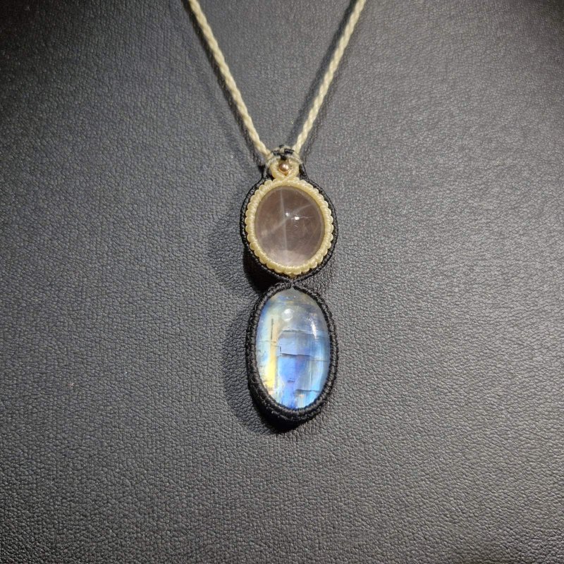 画像7: ☆05/08UP☆ロイヤルムーンストーン×スターローズクォーツ：素敵な組み合わせ：最高品質のムーンストーン：ローズ・ライト・オラクル (7)