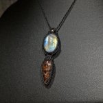 画像8: ☆05/08UP☆ロイヤルムーンストーン×レッドルチルクォーツ：素敵な組み合わせ：最高品質のムーンストーン：虹の谷 (8)