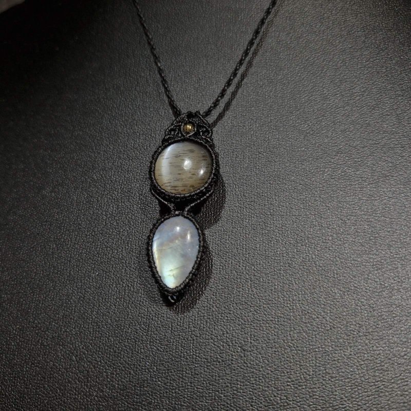 画像6: ☆05/09UP☆月の波動：激レア：ロイヤルレインボームーンストーン×ホワイトサンストーン：キラキラの最高ピース：月の暦：月のかけらムーンストーン：ルミナス・デュエット（Luminous Duet） (6)