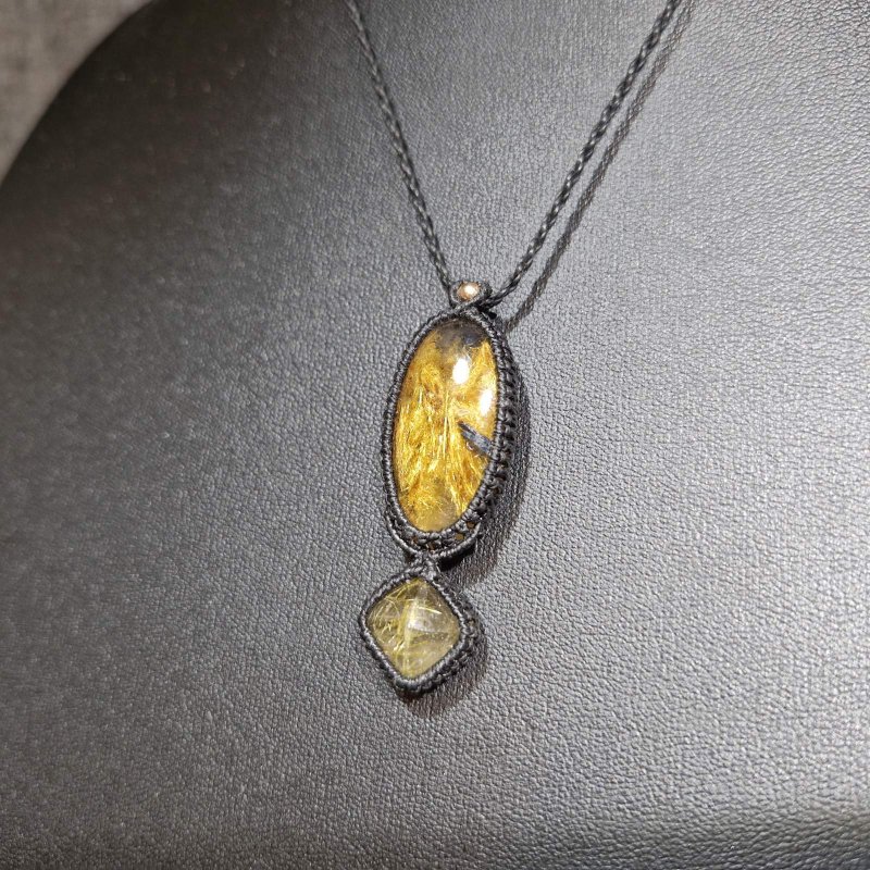 画像6: ☆05/08UP☆ゴールドルチル×ゴールドルチルクォーツ：最高品質の2点を豪華にふんだんに使いました：金運のエネルギーをあなたに：月光の導（げっこうのみちびき） (6)