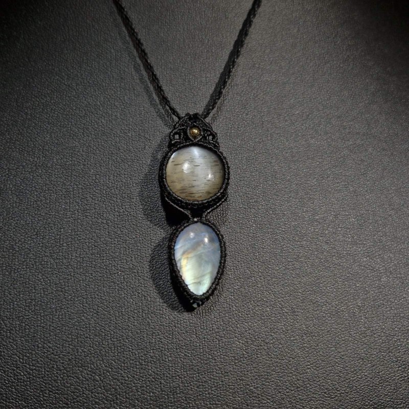 画像5: ☆05/09UP☆月の波動：激レア：ロイヤルレインボームーンストーン×ホワイトサンストーン：キラキラの最高ピース：月の暦：月のかけらムーンストーン：ルミナス・デュエット（Luminous Duet） (5)