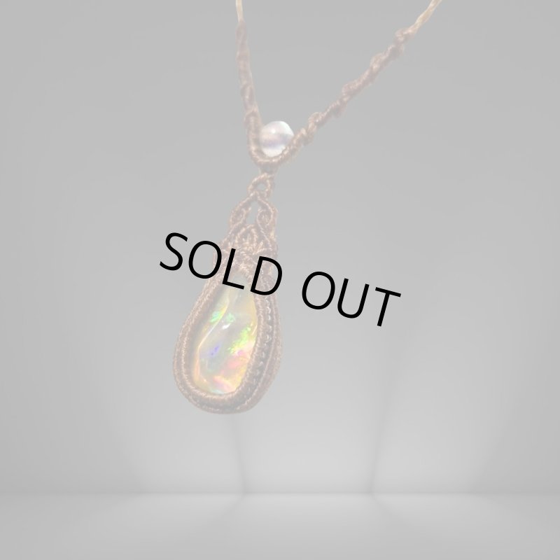 画像2: ☆05/08UP☆ファイアオパール：メキシコ産燃えるオパール：透明感遊色：虹彩のゆりかご（こうさいのゆりかご） (2)