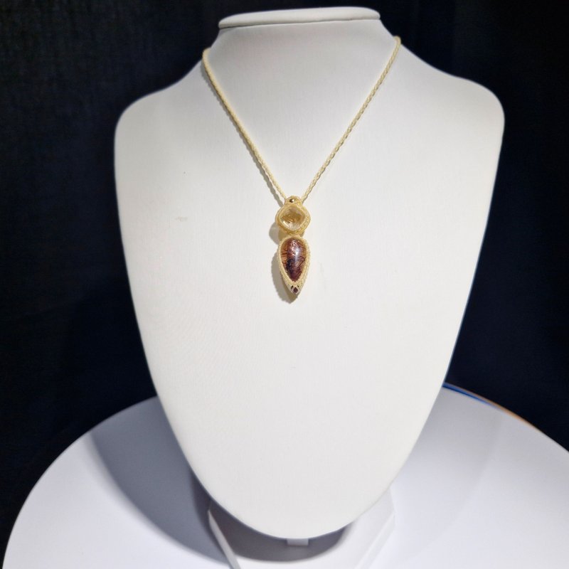 画像7: ☆05/08UP☆ゴールドルチル×レッドルチルクォーツ：最高品質の2点を豪華にふんだんに使いました：金運のエネルギーをあなたに：金の羅針盤 (7)