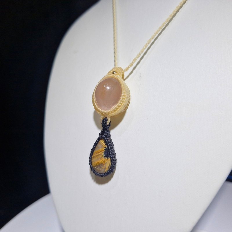 画像2: ☆05/08UP☆ゴールドルチル×スターローズクォーツ：最高品質の2点を豪華にふんだんに使いました：金運のエネルギーをあなたに：ソラノカケラ (2)