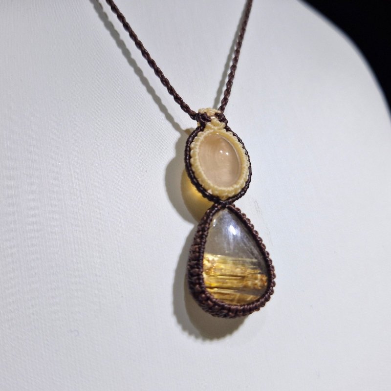 画像5: ☆05/08UP☆ゴールドルチル×スターローズクォーツ：最高品質の2点を豪華にふんだんに使いました：金運のエネルギーをあなたに：サンクチュアリ・オブ・ライト (5)