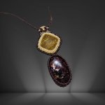 画像1: ☆05/08UP☆ゴールドルチル×レッドルチルクォーツ：最高品質の2点を豪華にふんだんに使いました：金運のエネルギーをあなたに：天の舞踏（てんのぶとう） (1)