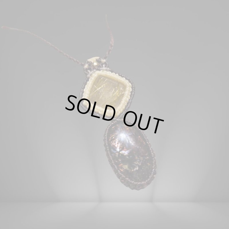 画像1: ☆05/08UP☆ゴールドルチル×レッドルチルクォーツ：最高品質の2点を豪華にふんだんに使いました：金運のエネルギーをあなたに：天の舞踏（てんのぶとう） (1)