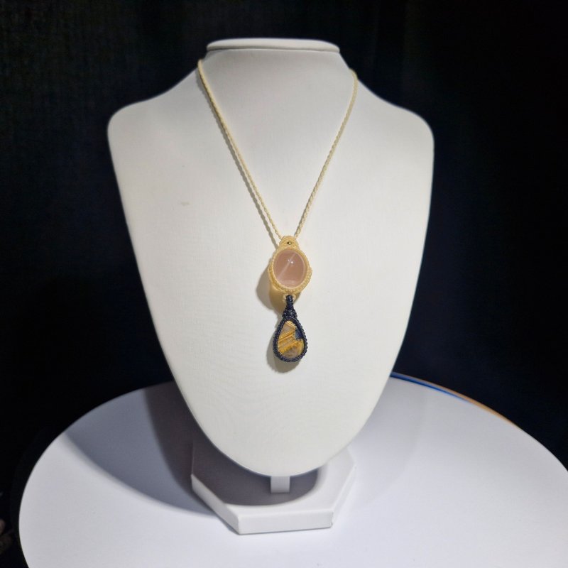 画像6: ☆05/08UP☆ゴールドルチル×スターローズクォーツ：最高品質の2点を豪華にふんだんに使いました：金運のエネルギーをあなたに：ソラノカケラ (6)