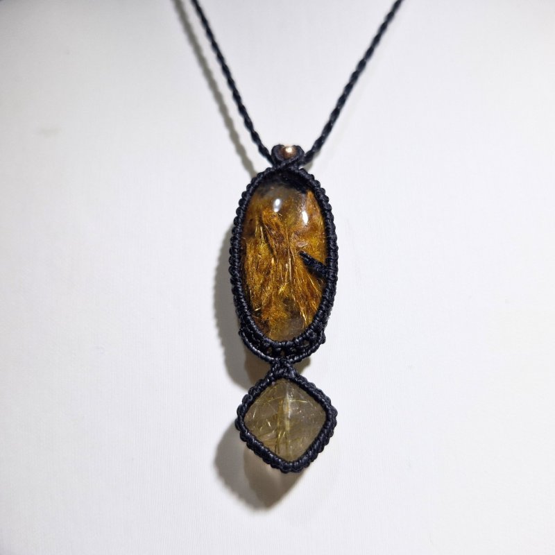 画像3: ☆05/08UP☆ゴールドルチル×ゴールドルチルクォーツ：最高品質の2点を豪華にふんだんに使いました：金運のエネルギーをあなたに：月光の導（げっこうのみちびき） (3)