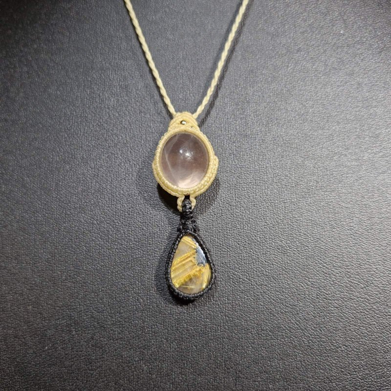 画像7: ☆05/08UP☆ゴールドルチル×スターローズクォーツ：最高品質の2点を豪華にふんだんに使いました：金運のエネルギーをあなたに：ソラノカケラ (7)