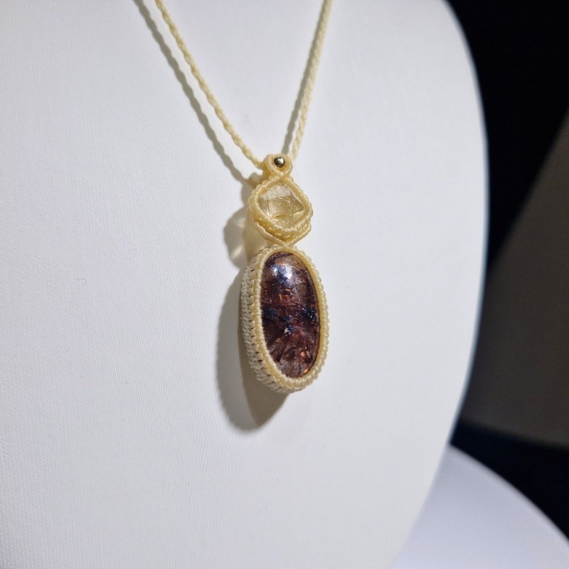 画像3: ☆05/08UP☆ゴールドルチル×レッドルチルクォーツ：最高品質の2点を豪華にふんだんに使いました：金運のエネルギーをあなたに：星暦の鍵（せいれきのかぎ） (3)