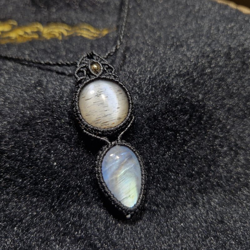 画像7: ☆05/09UP☆月の波動：激レア：ロイヤルレインボームーンストーン×ホワイトサンストーン：キラキラの最高ピース：月の暦：月のかけらムーンストーン：ルミナス・デュエット（Luminous Duet） (7)