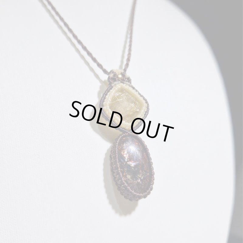 画像2: ☆05/08UP☆ゴールドルチル×レッドルチルクォーツ：最高品質の2点を豪華にふんだんに使いました：金運のエネルギーをあなたに：天の舞踏（てんのぶとう） (2)