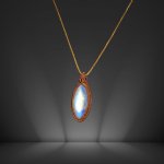 画像4: ☆07/09UP☆【ハイクオリティ】月の波動：先生作品：マイ黒マクラメ：ロイヤルレインボームーンストーン：月の暦シリーズ：月のかけらムーンストーン：   セレスティアリズム (4)