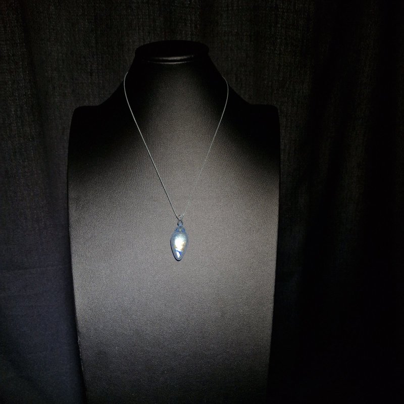 画像6: ☆07/09UP☆月の波動：先生作品：マイ黒マクラメ：ロイヤルレインボームーンストーン：月の暦シリーズ：月のかけらムーンストーン： 宇宙雫（うちゅうしずく） (6)