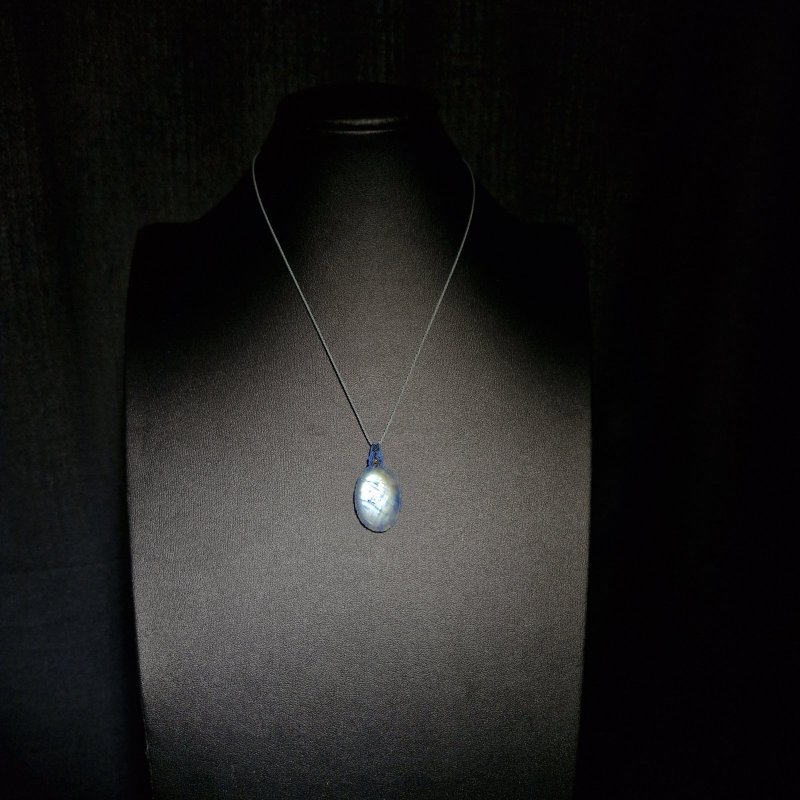 画像5: ☆07/09UP☆月の波動：先生作品：マイ黒マクラメ：ロイヤルレインボームーンストーン：月の暦シリーズ：月のかけらムーンストーン： スターリースピリット (5)