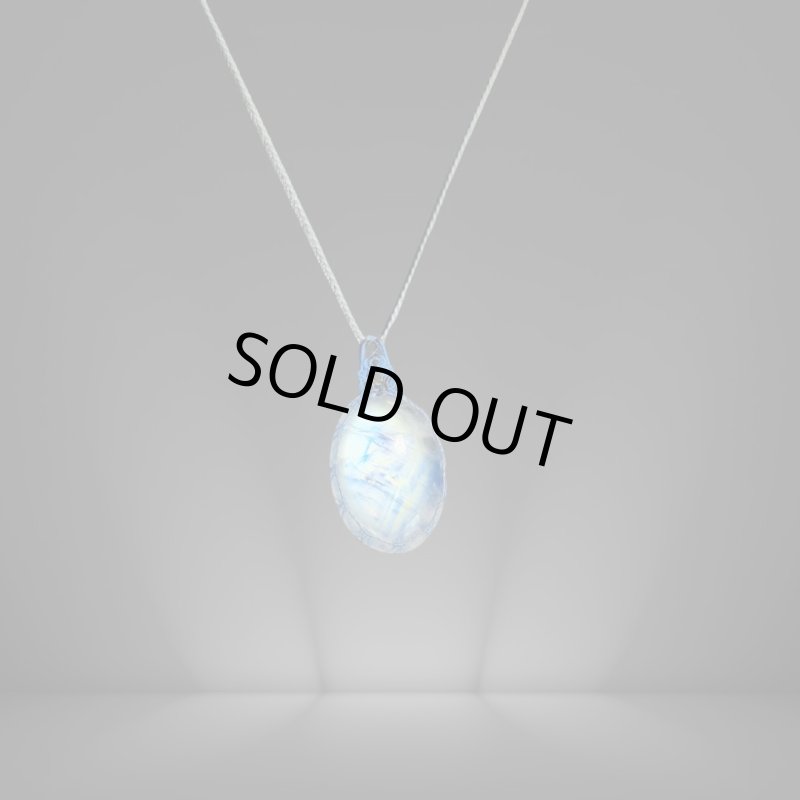 画像4: ☆07/09UP☆月の波動：先生作品：マイ黒マクラメ：ロイヤルレインボームーンストーン：月の暦シリーズ：月のかけらムーンストーン： スターリースピリット (4)