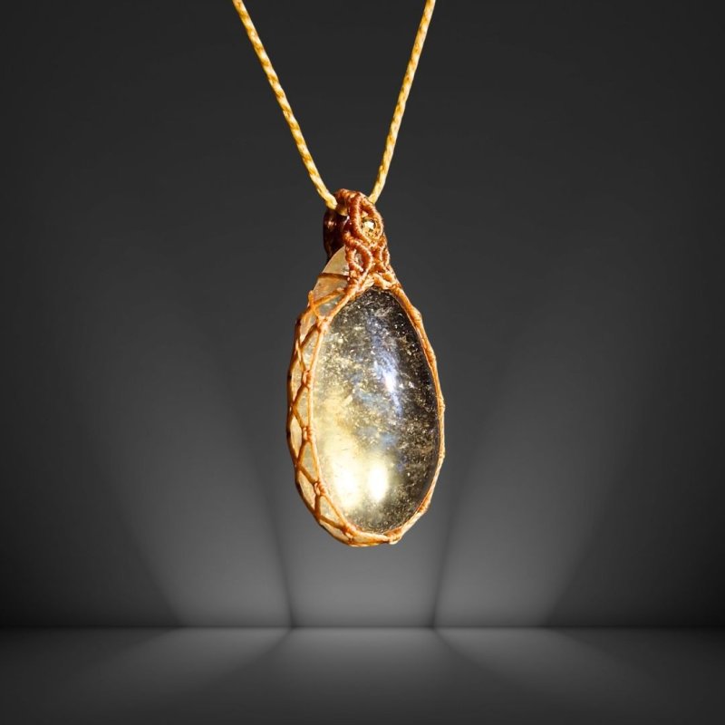 画像4: ☆07/10UP☆：リビアングラス：激レアカボション：国内研磨：マイクロマクラメ先生作品：隕石の衝突による奇跡のガラス：モルダバイトの兄弟分：Silent Arrow（サイレントアロー） (4)