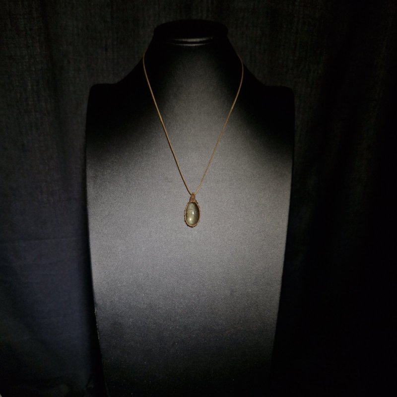 画像6: ☆07/10UP☆：リビアングラス：激レアカボション：国内研磨：マイクロマクラメ先生作品：隕石の衝突による奇跡のガラス：モルダバイトの兄弟分：Silent Arrow（サイレントアロー） (6)