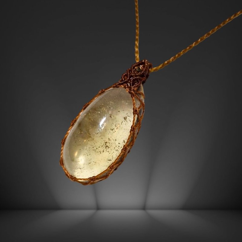 画像3: ☆07/10UP☆：リビアングラス：激レアカボション：国内研磨：マイクロマクラメ先生作品：隕石の衝突による奇跡のガラス：モルダバイトの兄弟分：Silent Arrow（サイレントアロー） (3)