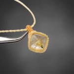 画像2: ☆09/06UP☆ブラジル産ゴールドルチルクォーツ！金の針金が水晶の中に：美しい金の結晶：光露（ひかりつゆ） (2)